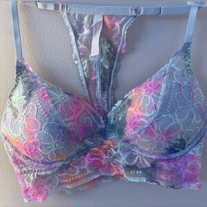 PINK Cotton Candy Lace Bralette